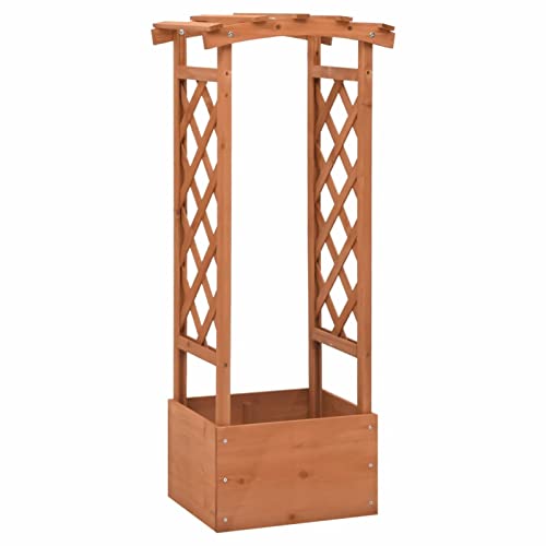 Keketa Pflanzkübel Mit Rankgitter Pflanzkasten mit Spalier Pflanzkasten für Kletterpflanzen Blumenkasten Mit Rankgitter für Garten Terrasse Balkon 49x39x117 cm Tannenholz von Keketa