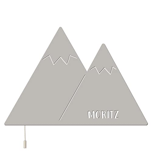 Kekskrone Schlummerlicht Personalisiert - Adventure: Berge - LED Nachtlicht Baby & Kinder - Geschenk zur Geburt & Taufe | Grau Kekskrone Schlummerlicht Personalisiert - Adventure: Berge - LED Nachtlicht Baby & Kinder - Geschenk zur Geburt & Taufe | Grau von Kekskrone