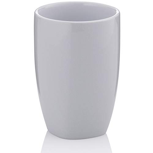 kela Bathroom Tumbler Cup/Toothbrush Holder, Glas, Grau-Glacier Grey, von kela