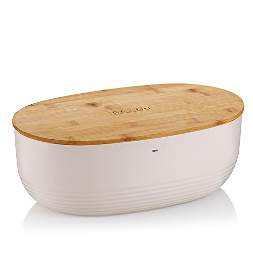 Kela 12061 Brotkasten, Schale mit Deckel, Kunststoff/ Bambus, 37,5 x 23 x 14 cm, Namur, Beige Kela 12061 Brotkasten, Schale mit Deckel, Kunststoff/ Bambus, 37,5 x 23 x 14 cm, Namur, Beige von kela