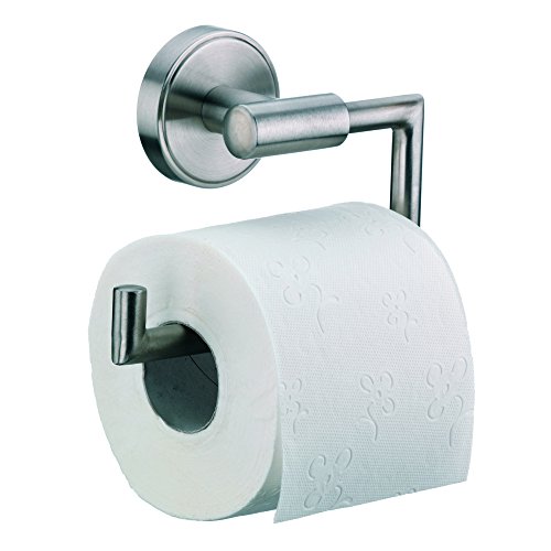 Kela 21582, WC-Papierhalter für Wandbefestigung, 1 Rolle, Edelstahl 18/10, Marbea, 11cm, Silber Matt von kela