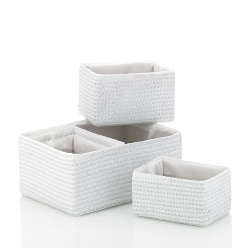 kela Korb-Set Rimossa, 5-teilig, unterschiedliche Größen, PP-Kunststoff, weiß, Stoffinnenfutter, ineinander stapelbar, 21781 kela Korb-Set Rimossa, 5-teilig, unterschiedliche Größen, PP-Kunststoff, weiß, Stoffinnenfutter, ineinander stapelbar, 21781 von kela