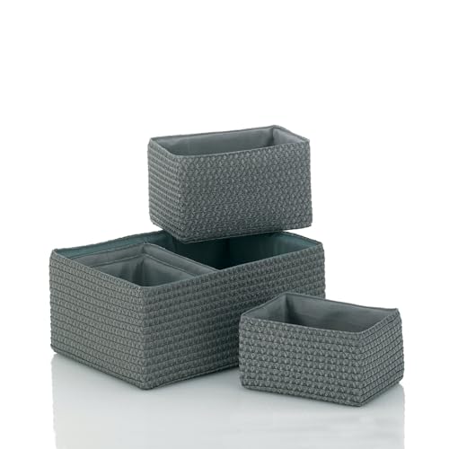 Kela Korbset Rimossa 5 Stück PP Kunststoff in grau, 35 x 25 x 15 cm von kela