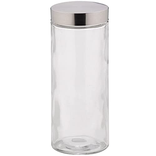 Kela "Bera (Vorratsdosen Set, Glas/Edelstahl, transparent/Silber, 2,2 Liter von kela