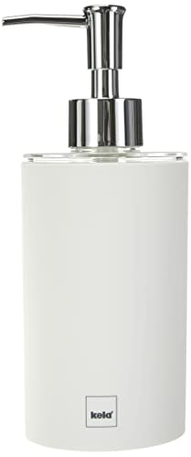 kela 21742 Seifenspender Lis aus ABS-Kunststoff in weiß, Plastik, 6.5 x 6.5 x 18.5 cm von kela