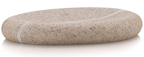 Kela Seifenschale Talus aus Poly in beige, Plastik, 14 x 8.5 x 2 cm von kela