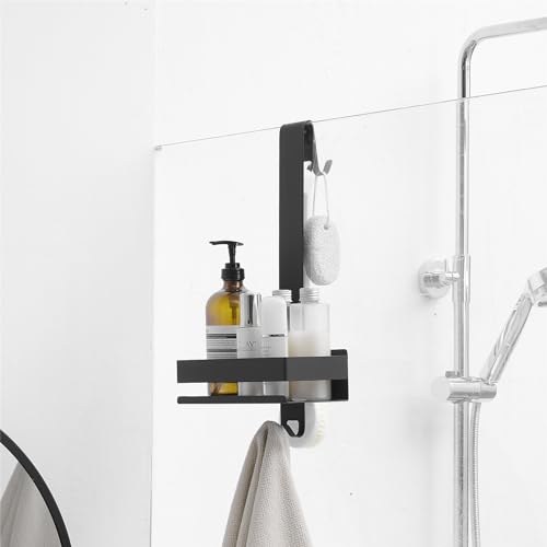 Kelelife Duschablage Ohne Bohren Schwarz Duschablage zum Hängen, Duschregal Duschkörben für Duschtür, Shampoo Halterung aus Edelstahl für Dusche Kelelife Duschablage Ohne Bohren Schwarz Duschablage zum Hängen, Duschregal Duschkörben für Duschtür, Shampoo Halterung aus Edelstahl für Dusche von Kelelife