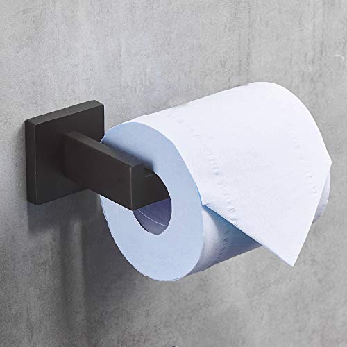 Toilettenpapierhalter Schwarz, Wand Klopapierhalter aus Edelstahl, Papierhalter WC Papier Halter für Badezimmer von Kelelife