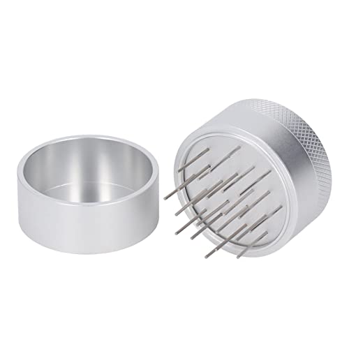 Kelepu WDT Tool Edelstahl 51MM, WDT Tool Espresso Nadel mit Feinen Nadeln,Kaffee Tamper Espresso Nadel, Kaffee Zubehör, Espresso Kaffeerührer,Espresso Kaffeerührer für Barista MIT SOCKEL FÜR HEIMBÜRO von Kelepu