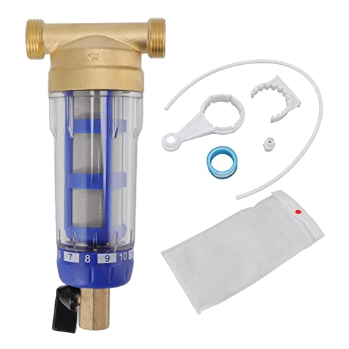 Kelepu Wiederverwendbare Ausspülbarer Feinfilter, Spin-Down-Sediment Wasserfilter mit Ersatzfiltereinsatz, Außengewinde Wasservorfilter Sedimentfilter für Brunnenwasserschlauch-Sedimentfilter Kelepu Wiederverwendbare Ausspülbarer Feinfilter, Spin-Down-Sediment Wasserfilter mit Ersatzfiltereinsatz, Außengewinde Wasservorfilter Sedimentfilter für Brunnenwasserschlauch-Sedimentfilter von Kelepu