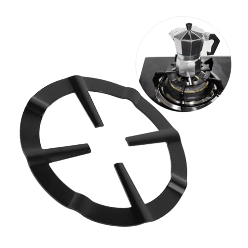 Kelepu Wok Ring Mokka Gasherdaufsatz, Italienischer Kaffeemaschinenhalter Rutschfeste Herd Untersetzer Gaskochfelder Aufsatzring Wok Stützring Runder Gasherd Brenner Ständer Aufsatz für Gasherd Cooker von Kelepu