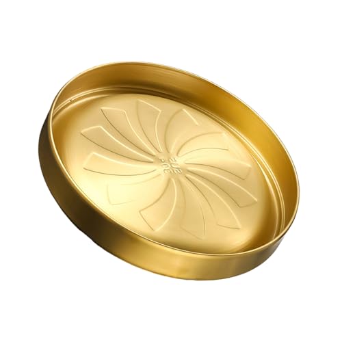 1. Doppelschichtige Servierplatte aus 304 Stahl, thermische Retention, stapelbare Platte für Partys, den täglichen Gebrauch und Buffets, goldfarbenes Finish, Edelstahl-Buffet-Tablett von Kelisdi