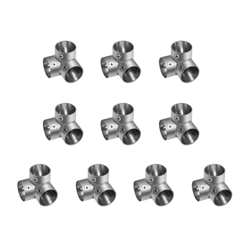 10 Stück Edelstahl T Rohrverbinder Set Handlauf T Joint Zubehör Geformte Boote Geländer Komponente Mehrere Haus Renovierungen Sanitär von Kelisdi