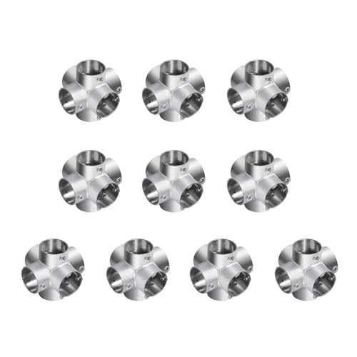 10 Stück Edelstahl T Rohrverbinder Set Handlauf T Joint Zubehör Geformte Boote Geländer Komponente Mehrere Haus Renovierungen Sanitär von Kelisdi
