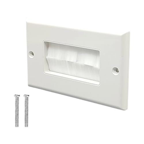 Bürstenwandplatte, Halterung, Kabeldurchführung, Einzel-Gang-Dekorator, Wandabdeckung für Kabel, A/V-Bürstenplatte Bürstenwandplatte, Halterung, Kabeldurchführung, Einzel-Gang-Dekorator, Wandabdeckung für Kabel, A/V-Bürstenplatte von Kelisdi