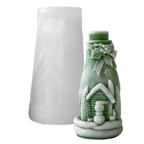 Geprägte Weihnachts-Silikonform für die Herstellung von Seife, Schokolade, Dekoration, lebensmittelechtes Silikon, Flaschenform von Kelisdi
