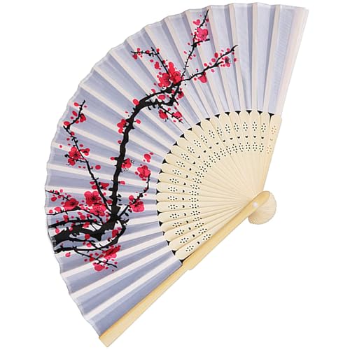 Kelisdi Bambus-Handfächer mit Blumenmuster, Seidenstoff, für den Außenbereich, tragbar, kühlend, faltbar, für Zuhause, Reisen, chinesische Bambus-Handwerk Kelisdi Bambus-Handfächer mit Blumenmuster, Seidenstoff, für den Außenbereich, tragbar, kühlend, faltbar, für Zuhause, Reisen, chinesische Bambus-Handwerk von Kelisdi