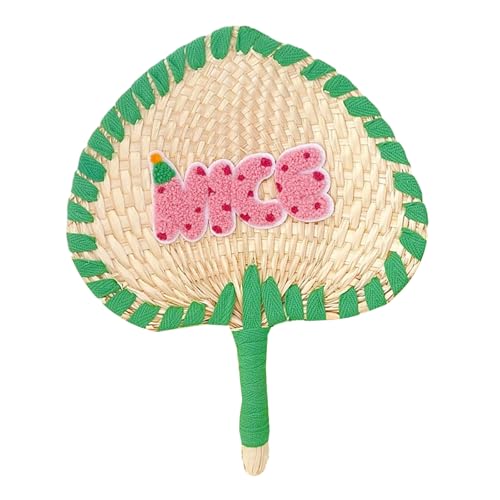 Kelisdi Handfächer mit Stickerei, bunt, Stroh, schnell kühlend, für Strand, Hochzeiten, Foto-Requisiten, Reisen, 2025, Foto-Requisiten, Fächer Kelisdi Handfächer mit Stickerei, bunt, Stroh, schnell kühlend, für Strand, Hochzeiten, Foto-Requisiten, Reisen, 2025, Foto-Requisiten, Fächer von Kelisdi
