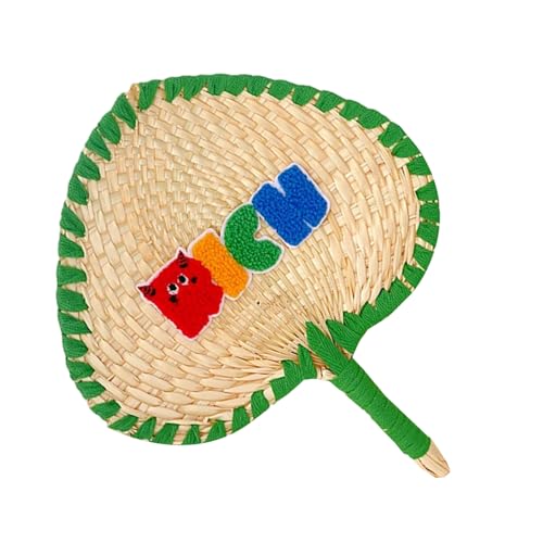 Kelisdi Handfächer mit Stickerei, bunt, Stroh, schnell kühlend, für Strand, Hochzeiten, Foto-Requisiten, Reisen, 2025, Foto-Requisiten, Fächer Kelisdi Handfächer mit Stickerei, bunt, Stroh, schnell kühlend, für Strand, Hochzeiten, Foto-Requisiten, Reisen, 2025, Foto-Requisiten, Fächer von Kelisdi