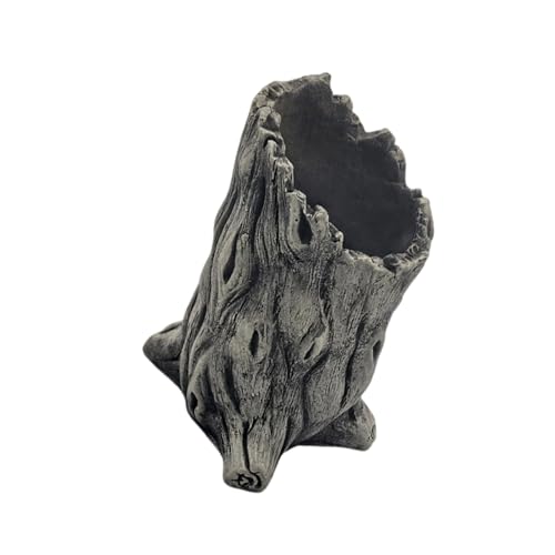 Kelisdi Künstliches Treibholz Pflanzgefäß Skulptur Sukkulenten Blumentöpfe Imitation Holzflor Poröser Bonsais-Baum Pflanztöpfe Dekore Baumwurzel Übertopf von Kelisdi