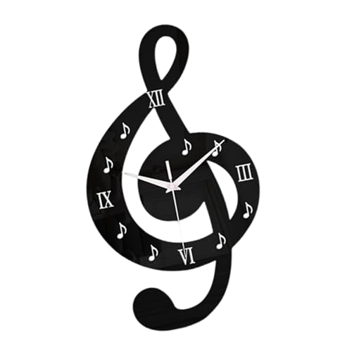 Kelisdi Musik-Themen-Acryl-Uhr mit leisem Mechanismus, römische Ziffern, Musiknoten-Form, Wand für Wohnzimmer, Schlafzimmer, moderne Wand Kelisdi Musik-Themen-Acryl-Uhr mit leisem Mechanismus, römische Ziffern, Musiknoten-Form, Wand für Wohnzimmer, Schlafzimmer, moderne Wand von Kelisdi