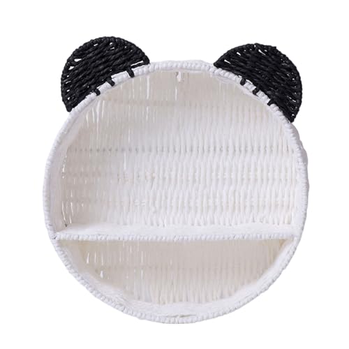 Kelisdi Panda Ear Floatings Shelves Imitative Rattan Woven Wall Shelf Hangings Storage Basket Small Plant Display Rack von Kelisdi
