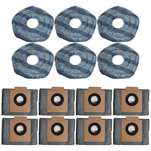 Kelisdi Roboterzubehör-Set, geeignet für X10 6 Wischmopp-Pads und 8 Beutel zur Verbesserung der Effizienz, saubere Bürsten von Kelisdi