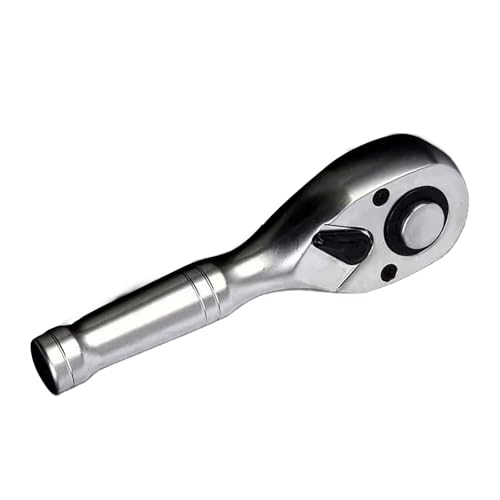 Kelisdi Robuster Ratschenschlüssel mit 72 Zähnen, kurzer Griff, ergonomischer Griff, rostfreie Metallkonstruktion, für die Reparatur von Automobilen, Zuhause, kompakte Zahnratschenschlüssel von Kelisdi