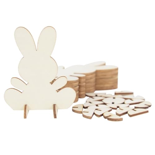 Oster-Holzornamente, Set mit 10 unlackierten Holzspänen für Erwachsene und Kinder, handbemalte Schreibtisch-Holzspäne Oster-Holzornamente, Set mit 10 unlackierten Holzspänen für Erwachsene und Kinder, handbemalte Schreibtisch-Holzspäne von Kelisdi