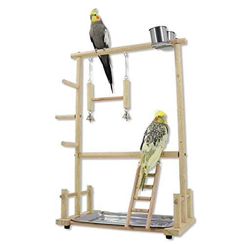 Papageien Käfig Leiter Schaukel mit Tablett Futternapf Stehzubehör Brücke Training Papageien Stehzubehör Vogelschaukel für Sittiche von Kelisdi