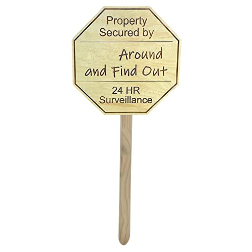 Schild mit Aufschrift "Around And Find Out", Holzpfahl, Ornament, Haushalt für Hochzeit, Geburtstag, Neujahr, Dekoration, Zubehör, Sicherheits-Schild Schild mit Aufschrift "Around And Find Out", Holzpfahl, Ornament, Haushalt für Hochzeit, Geburtstag, Neujahr, Dekoration, Zubehör, Sicherheits-Schild von Kelisdi