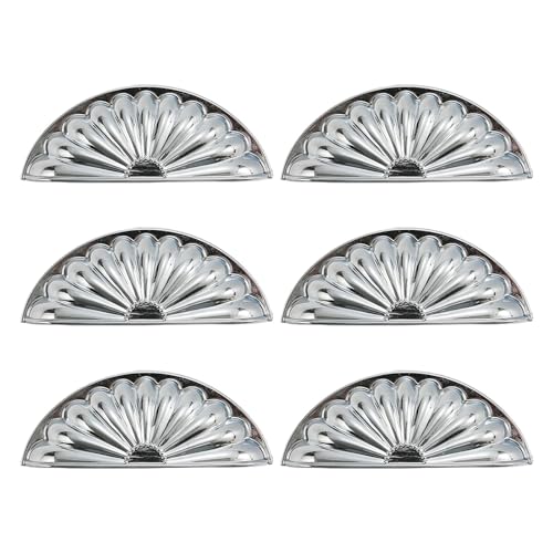 Schubladengriffe, Zincs Legierung, Kommoden, Schrankgriff, moderner Möbelgriff, Muschelform, Nachttisch, Ziehen, Zinklegierung, Schrankgriff und Knauf, 6 Stück Schubladengriffe, Zincs Legierung, Kommoden, Schrankgriff, moderner Möbelgriff, Muschelform, Nachttisch, Ziehen, Zinklegierung, Schrankgriff und Knauf, 6 Stück von Kelisdi