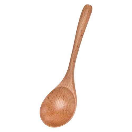 Suppenlöffel aus natürlichem Holz mit verlängertem Griff für den täglichen Gebrauch, japanisches Geschirr, Küchenlöffel für heiße Suppe von Kelisdi