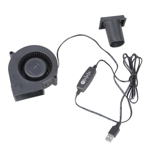 Turbogeladenes Gebläse, 5 V, USB-betrieben, 3 Geschwindigkeiten, verstellbar, ideal für Hinterhof-Grillen, Holzkohle-Starter, Outdoor-Enthusiasten, Turbogeladenes Luftstromgebläse zum Grillen Turbogeladenes Gebläse, 5 V, USB-betrieben, 3 Geschwindigkeiten, verstellbar, ideal für Hinterhof-Grillen, Holzkohle-Starter, Outdoor-Enthusiasten, Turbogeladenes Luftstromgebläse zum Grillen von Kelisdi