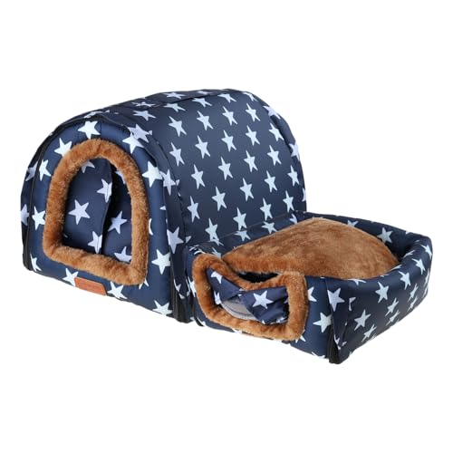 Warmes Höhlenbett für den Innenbereich, Cartoon-Muster, Versteck, Zelthaus für Welpen, kleine Hunde, Höhlenbett Warmes Höhlenbett für den Innenbereich, Cartoon-Muster, Versteck, Zelthaus für Welpen, kleine Hunde, Höhlenbett von Kelisdi