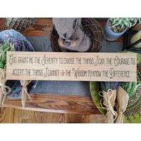 Bemaltes Schild - Kiefer 15 X 24 Serenity Prayer Holzwand-Kunst-Hängendes Dekor Bemaltes Schild - Kiefer 15 X 24 Serenity Prayer Holzwand-Kunst-Hängendes Dekor von KelissaShea