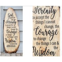 Gemaltes Schild - Lorbeerpappel 80 X 20 cm Live Edge Serenity Prayer Holzwandkunst-Hängendes Dekor von KelissaShea