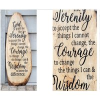 Serenity Prayer - Gemaltes Schild Lorbeerpappel 30, 5 X 8 Live Edge Holz-Wand-Kunst-Hängendes Dekor von KelissaShea