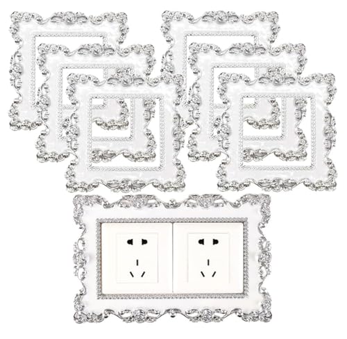 Kellegour 7 Pcs Lichtschalteraufkleber Kunststoff,Schalter Aufkleber Abdeckungen,Tapetenschutz Lichtschalter Schutz,Aufkleber für Schalter,für Schrank Schalter Dekoration wie Home Office von Kellegour