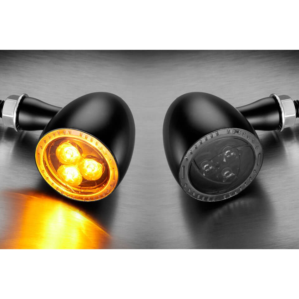 Kellermann Blinker LED-Blinker Bullet 1000 Dark, schwarz, getöntes Glas von Kellermann