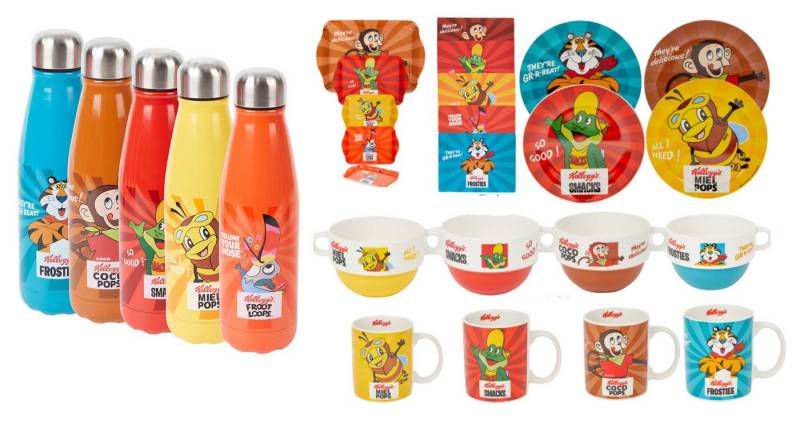 Kellogg's Kaffeeservice Kellogg's Geschirrset! Tasse Müsli Tablett Frühstücksteller &&&& von Kellogg's