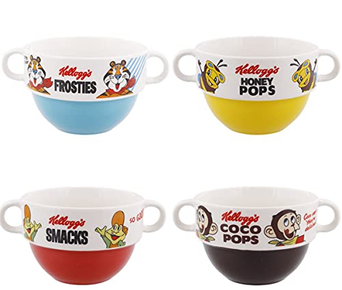 Kellogg`s Müsli Schale Eierbecher Tassen Retro Vintage Becher und Eierbecher (2er Set Müslischale) von Kellogg`s