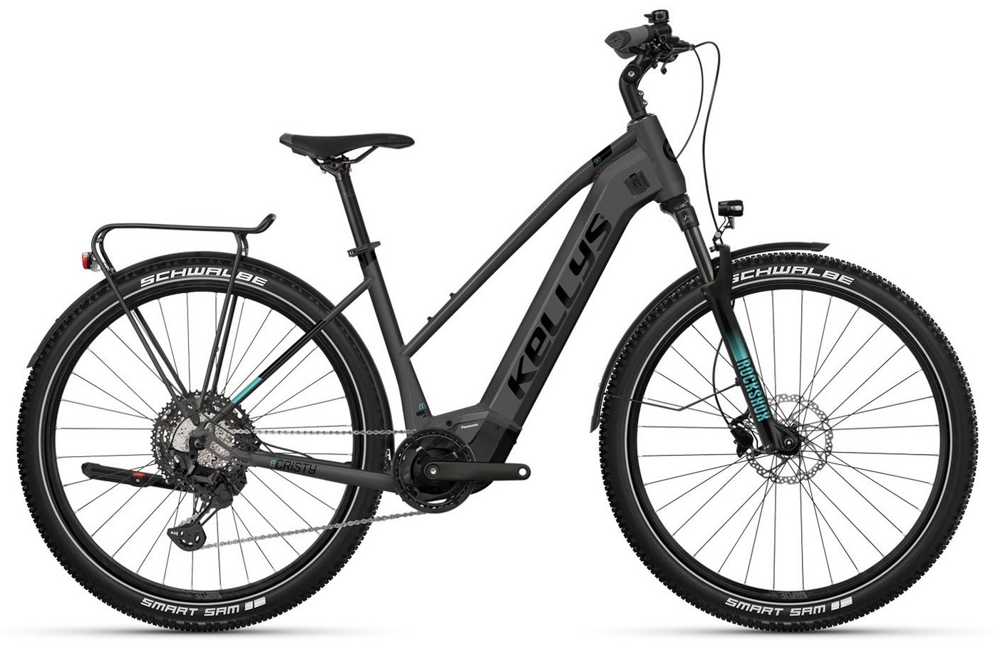 Kellys E-Bike Touren Bike E-Cristy 90 P Dark 29" 725 Wh Trapez, 11 Gang Shimano SHIMANO Deore XT Linkglide M8130 (direct mount) Schaltwerk von Kellys