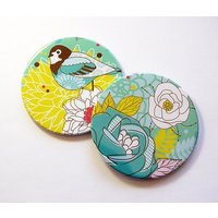 Blumen Untersetzer, Vogel Getränkeuntersetzer, Barware, Untersetzer, Set Von Hostess Geschenk, Einweihungsgeschenk, Türkis | 5190C Blumen Untersetzer, Vogel Getränkeuntersetzer, Barware, Untersetzer, Set Von Hostess Geschenk, Einweihungsgeschenk, Türkis | 5190C von KellysMagnets