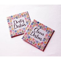 Clean Dirty Magnets, Geschirr Magnet, Schmutziges Spülmaschine Küchenmagnet, Chevron, Leuchtende Farben | 5728 Clean Dirty Magnets, Geschirr Magnet, Schmutziges Spülmaschine Küchenmagnet, Chevron, Leuchtende Farben | 5728 von KellysMagnets
