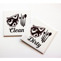 Spülmaschinen Magnet, Geschirr Sauberer Schmutziger Schmutziges Sauberes Küchenmagnet, Magnet | 5445 von KellysMagnets