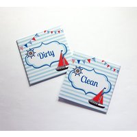 Spülmaschinen Magnet, Strand Haus Dekor, Sauberes Geschirr Schmutziges Küchenmagnet, Einweihungsgeschenk, Meer | 7585 Spülmaschinen Magnet, Strand Haus Dekor, Sauberes Geschirr Schmutziges Küchenmagnet, Einweihungsgeschenk, Meer | 7585 von KellysMagnets