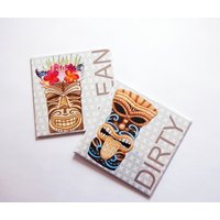 Tiki Spülmaschinen Magnet, Sauber Schmutzige Magnete, Sauber, Schmutzig, Spülmaschinenmagnet, Bar, Küchenmagnet, Hawaii, Tropical | 7332 Tiki Spülmaschinen Magnet, Sauber Schmutzige Magnete, Sauber, Schmutzig, Spülmaschinenmagnet, Bar, Küchenmagnet, Hawaii, Tropical | 7332 von KellysMagnets