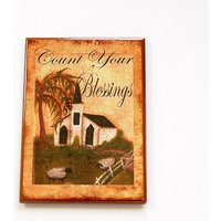 Volkskunst Magnet, Count Your Blessings, Aceo, Küchenmagnet, Kühlschrankmagnet, Primitive Art, Art Magnet | 5211 Volkskunst Magnet, Count Your Blessings, Aceo, Küchenmagnet, Kühlschrankmagnet, Primitive Art, Art Magnet | 5211 von KellysMagnets