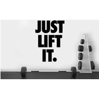 Just Lift It Wandtattoos Vinyl Aufkleber Motivation Spruch Gym Zeichen Powerlifting Geschenk Bodybuilding Fitness Wanddekoration Workout Wall Art von Kellywallstickers